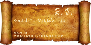 Rostás Viktória névjegykártya